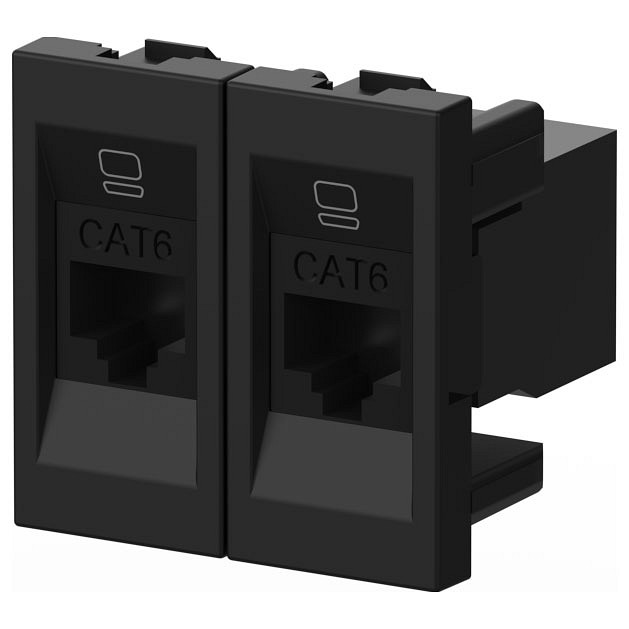 Розетка двойная Ethernet RJ-45 без рамки Elbi Eleсtriс Moda Vox 611-044832-248