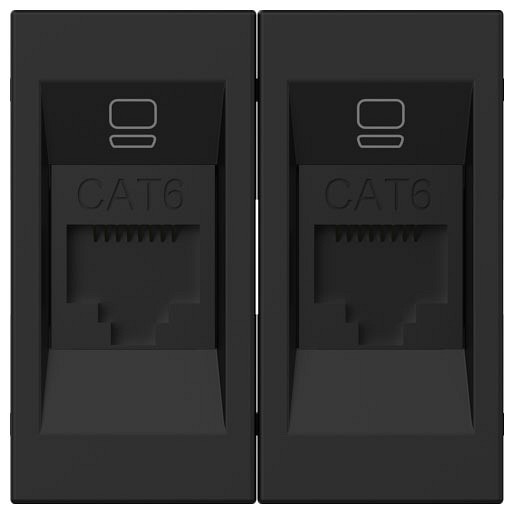 Розетка двойная Ethernet RJ-45 без рамки Elbi Eleсtriс Moda Vox 611-044832-248