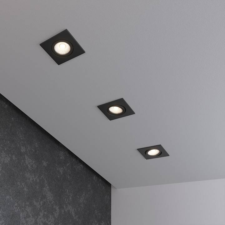 Встраиваемый светильник Elektrostandard 15273/LED черный/хром a056033