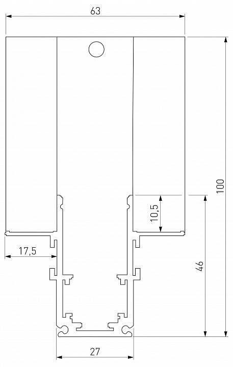 Соединитель угловой внутренний для треков встраиваемых Elektrostandard Slim Magnetic a067506