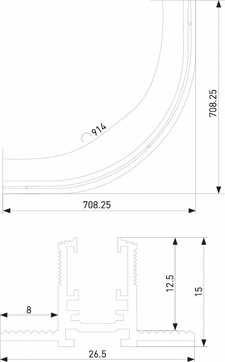 Трек встраиваемый Elektrostandard Mini Magnetic a068000
