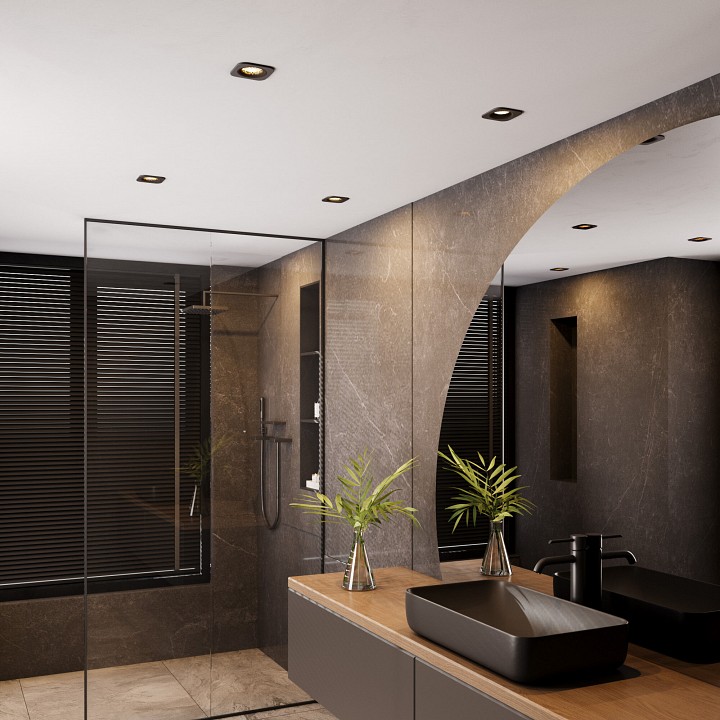 Встраиваемый светильник Elektrostandard Tetro черный 15276/LED