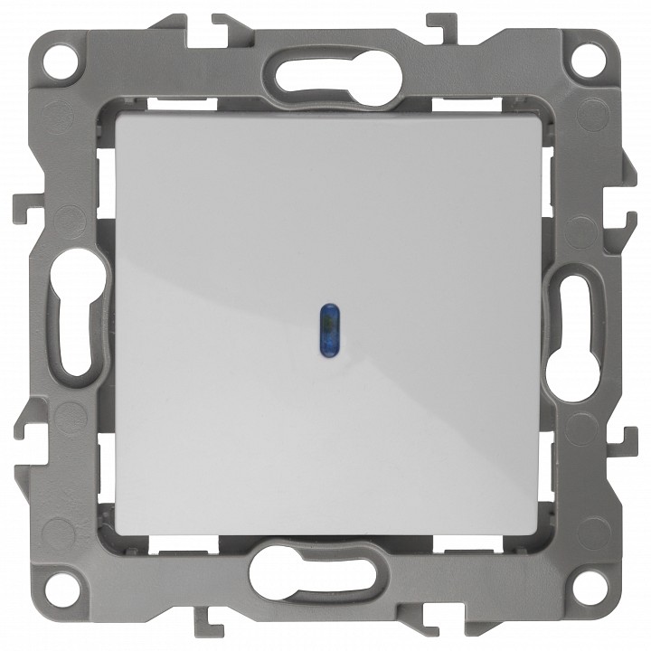 Выключатель одноклавишный с подсветкой без рамки Эра Эра 12 12-1102-01