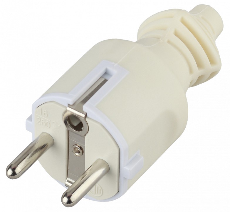 Вилка прямая с заземлением Эра  V4(W)