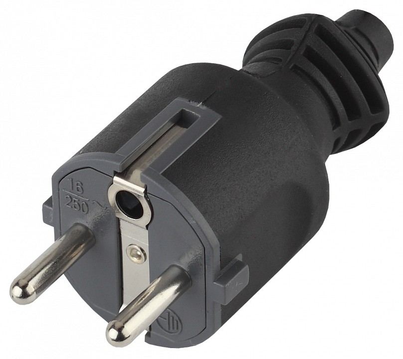 Вилка прямая с заземлением Эра  V4(B)