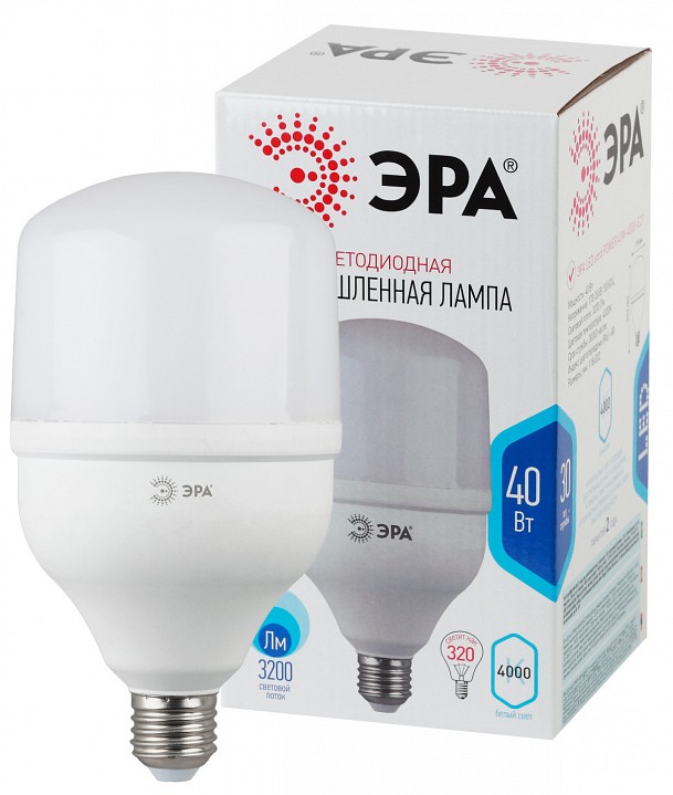 Лампа светодиодная Эра Стандарт LED POWER T120-40W-4000-E27