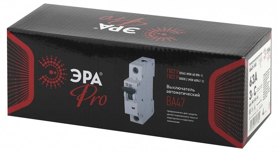 Автоматический выключатель 3P Эра ВА47-100 NO-901-36