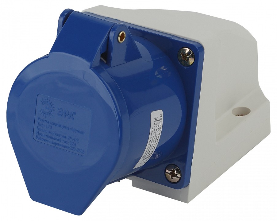 Розетка с заземлением Эра  R(OUT)-32-2P-PE-IP44