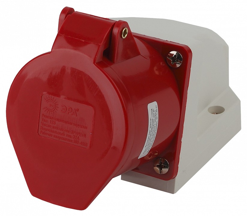 Розетка с заземлением Эра  R(OUT)-32-3P-PE-N-IP44