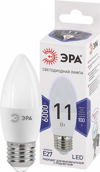Лампа светодиодная Эра Стандарт LED B35-11W-860-E27