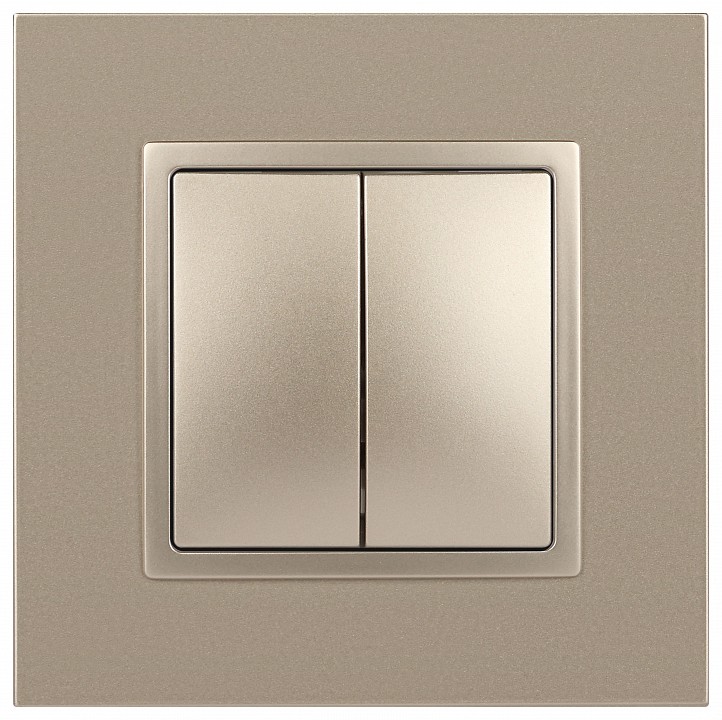 Выключатель двухклавишный без рамки Эра Эра Elegance 14-1104-04