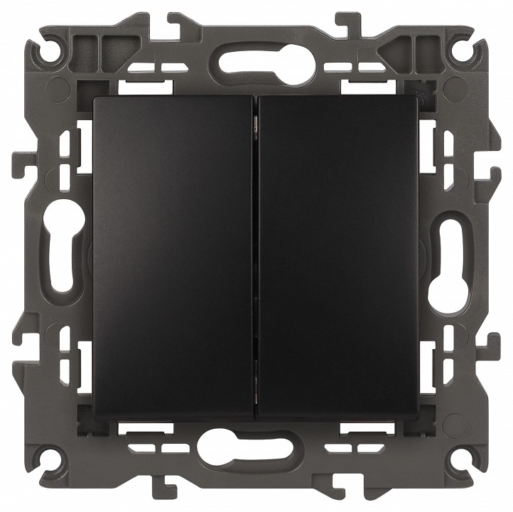 Выключатель двухклавишный без рамки Эра Эра Elegance 14-1104-05