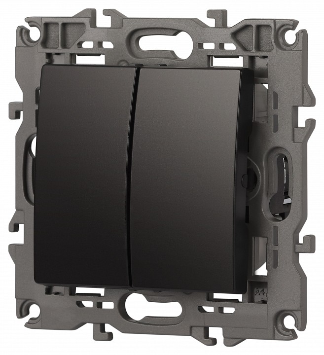 Выключатель двухклавишный без рамки Эра Эра Elegance 14-1104-05