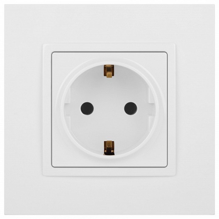 Розетка с заземлением, без рамки Эра Эра Elegance 14-2101-01