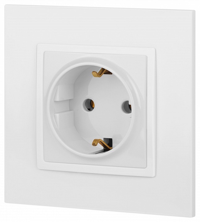 Розетка с заземлением, без рамки Эра Эра Elegance 14-2101-01