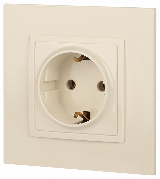 Розетка с заземлением, без рамки Эра Эра Elegance 14-2101-02