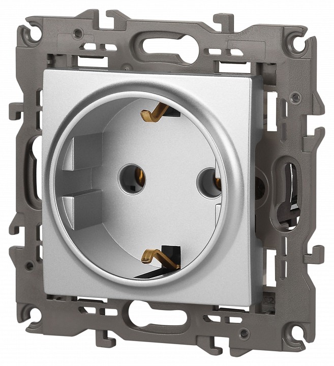 Розетка с заземлением, без рамки Эра Эра Elegance 14-2101-03