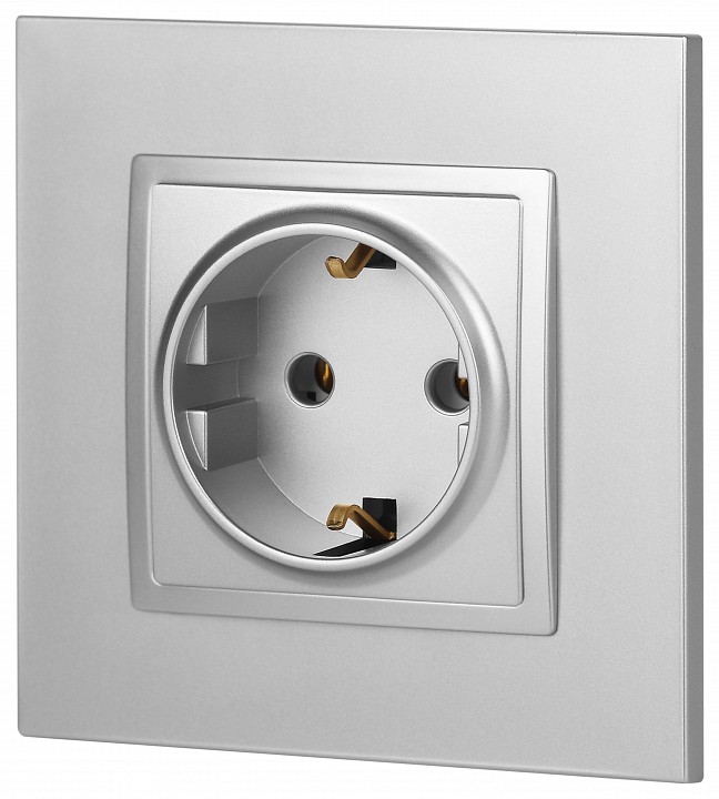 Розетка с заземлением, без рамки Эра Эра Elegance 14-2101-03