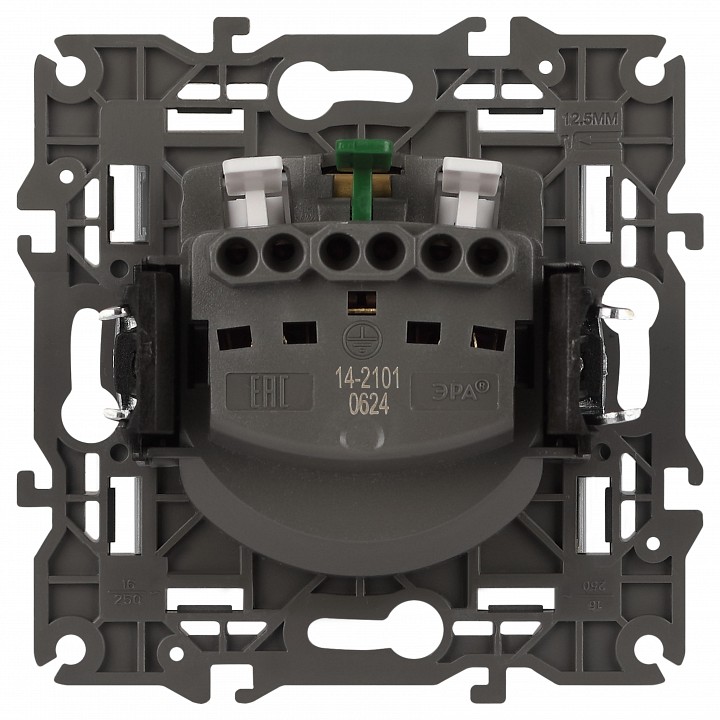 Розетка с заземлением, без рамки Эра Эра Elegance 14-2101-03