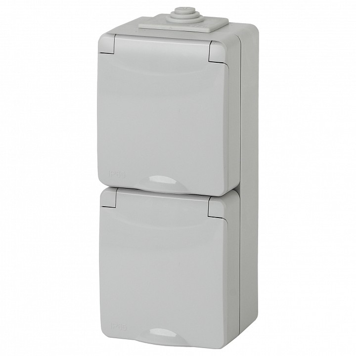 Розетка с заземлением с крышкой Эра Эра Эксперт 11-2607-03