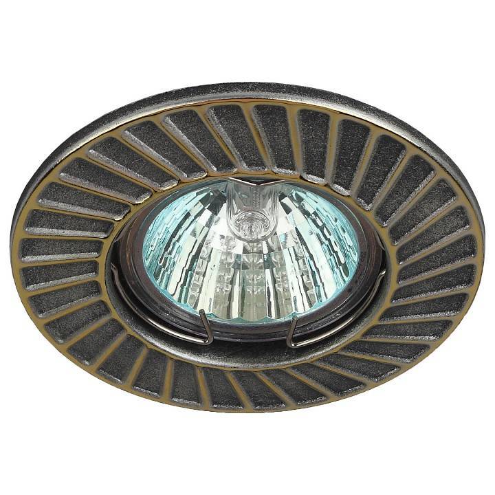 Встраиваемый светильник ЭРА ST6 GU5.3 золото/сатин-серебро ST6 GD/SS