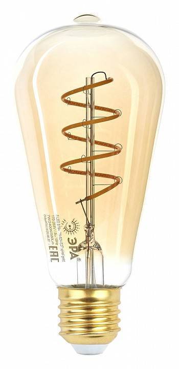 Лампа светодиодная филаментная ЭРА F-LED G95 7 Вт E27 2400 K Б0047665