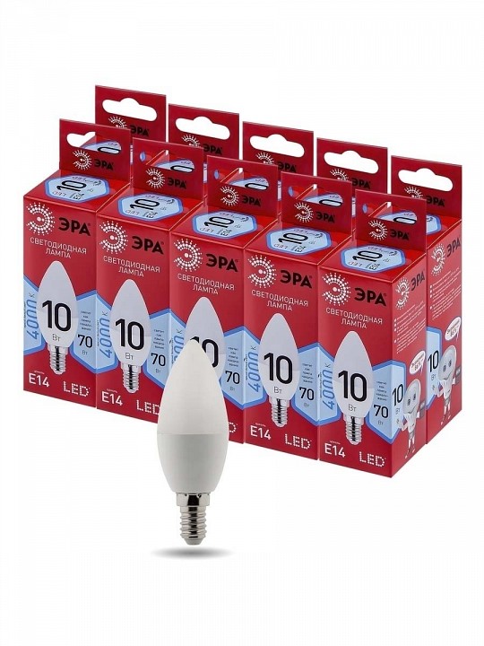 Лампа светодиодная Эра  LED B35-10W-840-E14 R