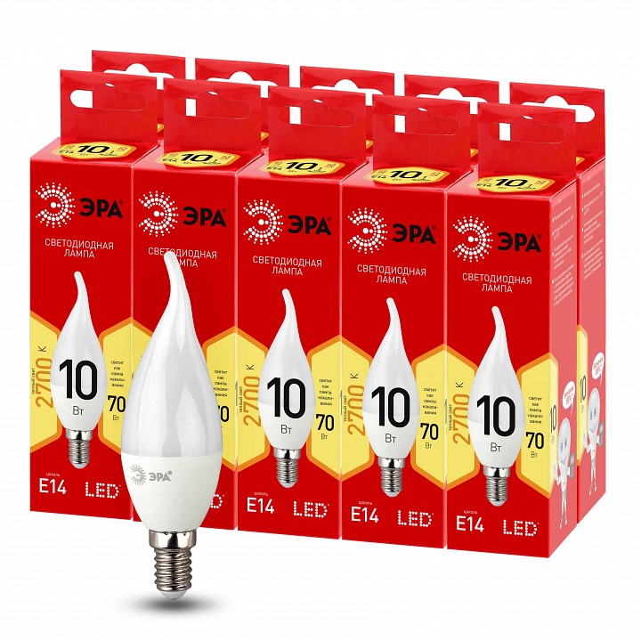 Лампа светодиодная Эра  LED BXS-10W-827-E14 R