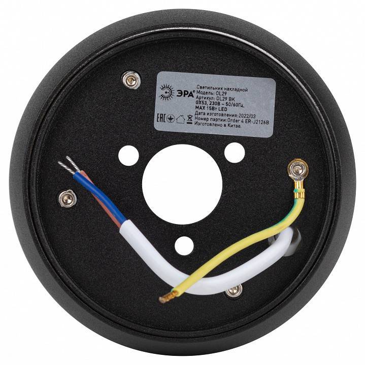 Светильник накладной ЭРА OL29 черный Б0055583