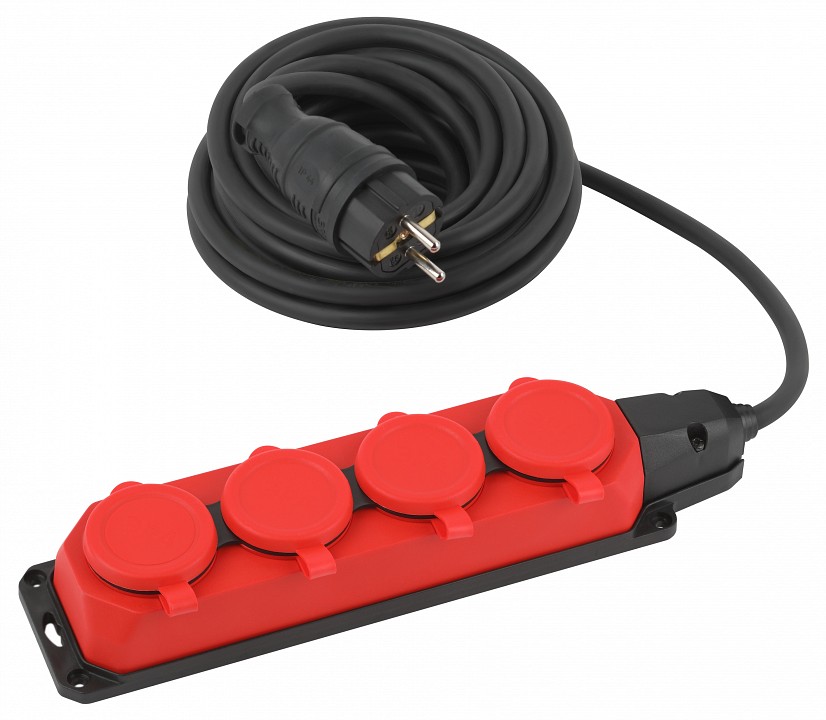Удлинитель ЭРА UK-4e-3x1,5-5m-IP44(KG) 4 розетки 5 м IP44 UK-4e-3x1,5-5m-IP44(KG)