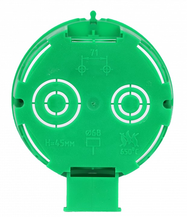 Подрозетник Эра  KUTS1-68-45-green