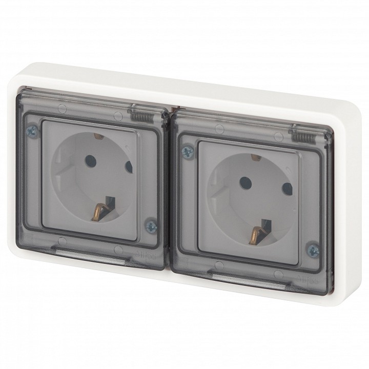 Розетка с заземлением с крышкой Эра Эра Эксперт 11-2523-01