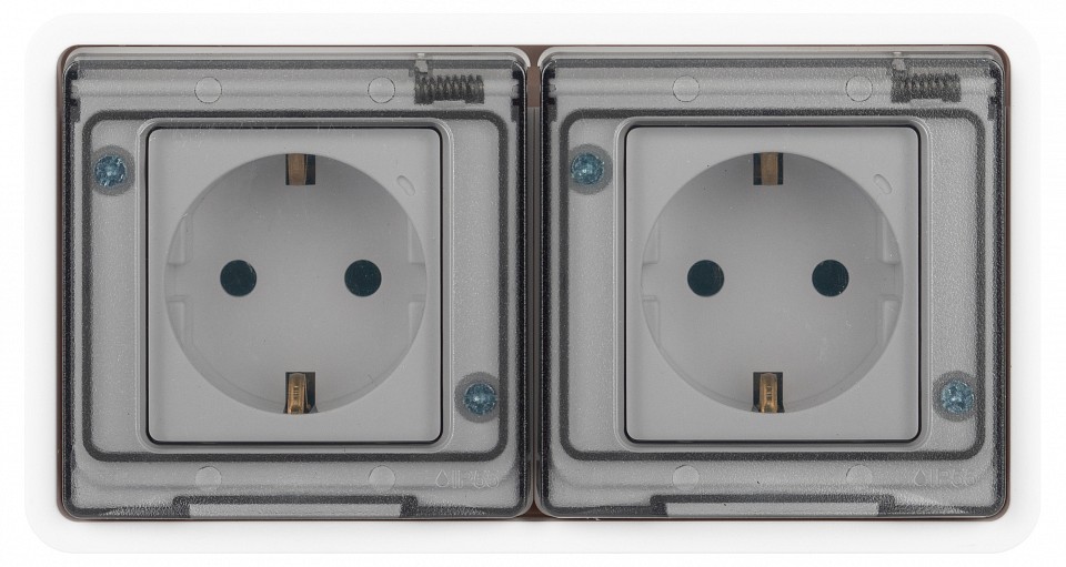 Розетка с заземлением с крышкой Эра Эра Эксперт 11-2523-01