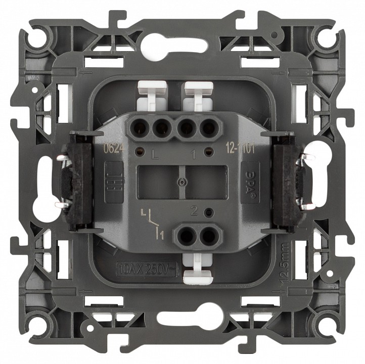 Выключатель одноклавишный без рамки Эра Эра 12 12-1101-01М