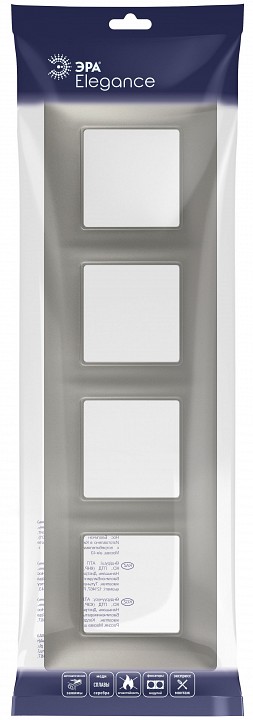 Рамка на 4 поста Эра Эра Elegance 14-5004-16