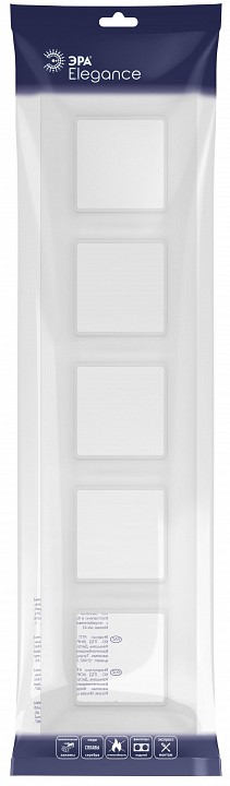 Рамка на 5 постов Эра Эра Elegance 14-5005-01М