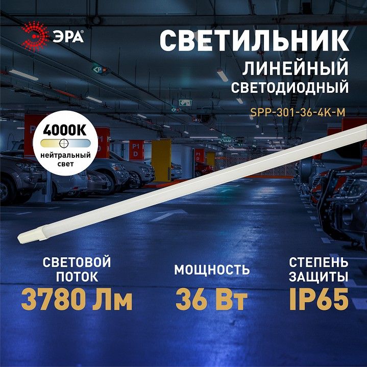 Накладной светильник Эра  SPP-301-36-4K-M