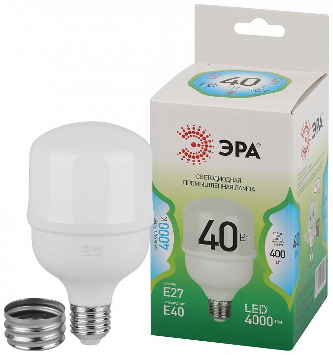 Лампа светодиодная Эра Green Line E27/E40 40Вт 4000K LED POWER T80-40W-840-E27/E40 GL