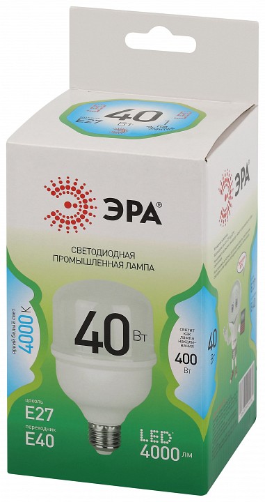 Лампа светодиодная Эра Green Line E27/E40 40Вт 4000K LED POWER T80-40W-840-E27/E40 GL