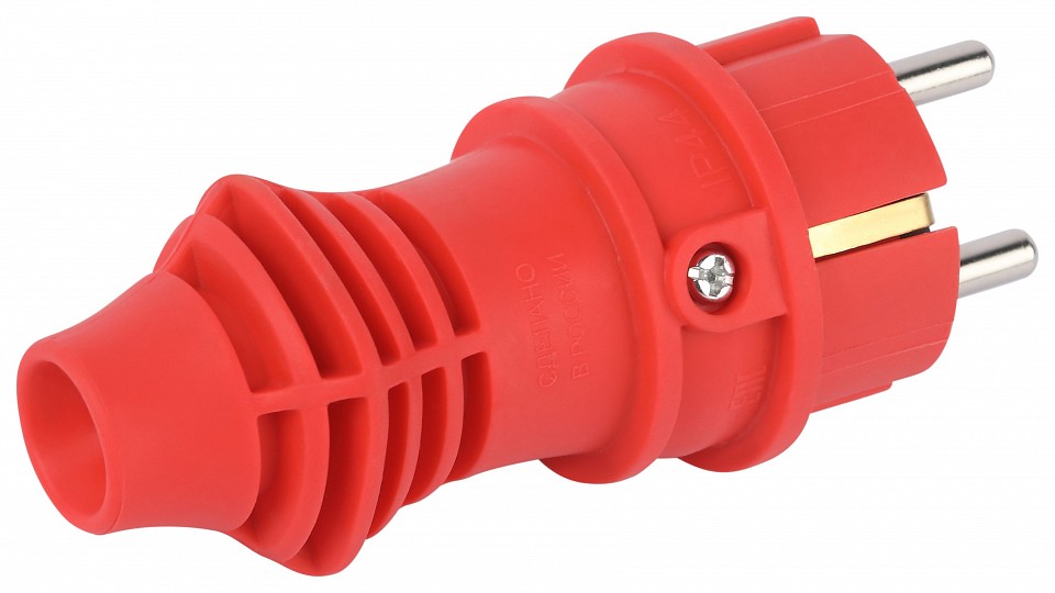 Вилка прямая с заземлением Эра  VX13-R-IP44