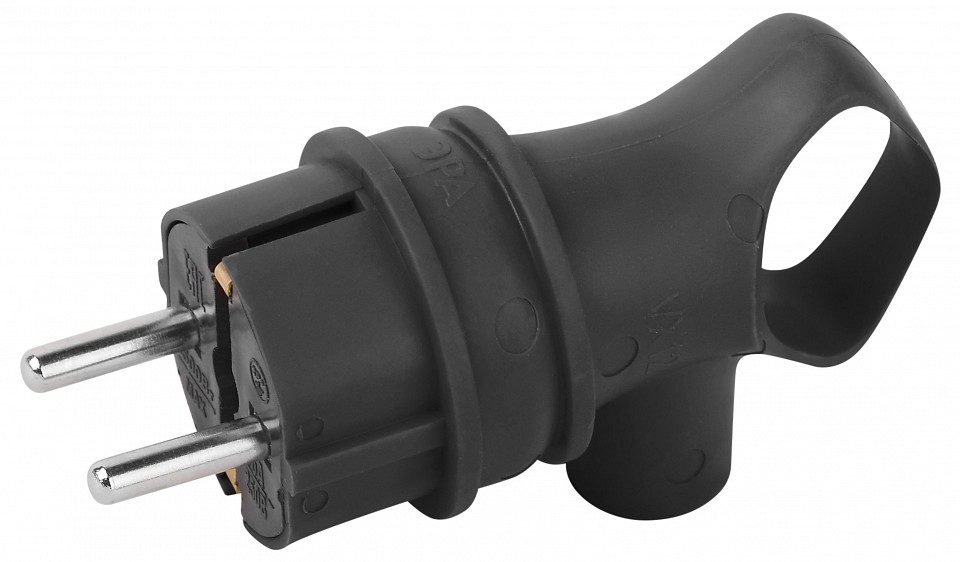 Вилка угловая ЭРА с заземлением IP44 VX12-B-IP44