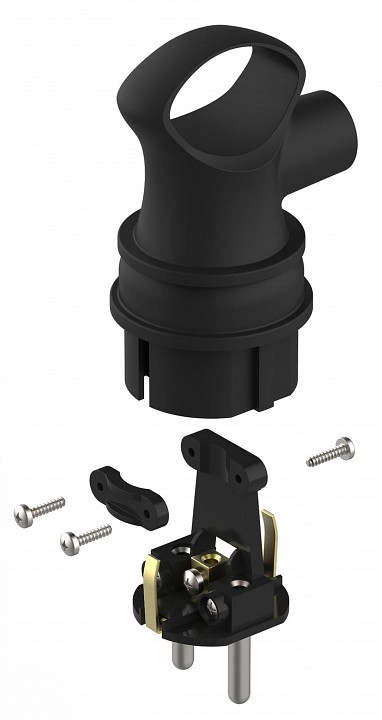 Вилка угловая ЭРА с заземлением IP44 VX12-B-IP44