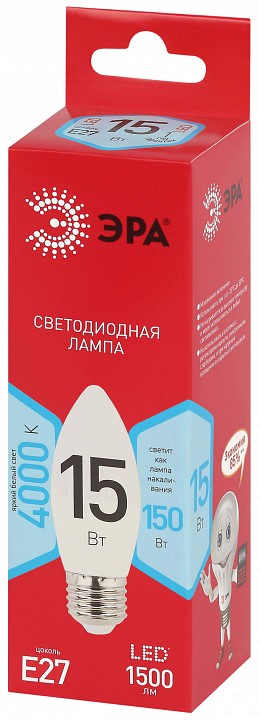 Лампа светодиодная Эра  LED B35-15W-840-E27 R