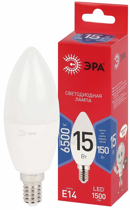 Лампа светодиодная Эра  LED B35-15W-865-E14 R