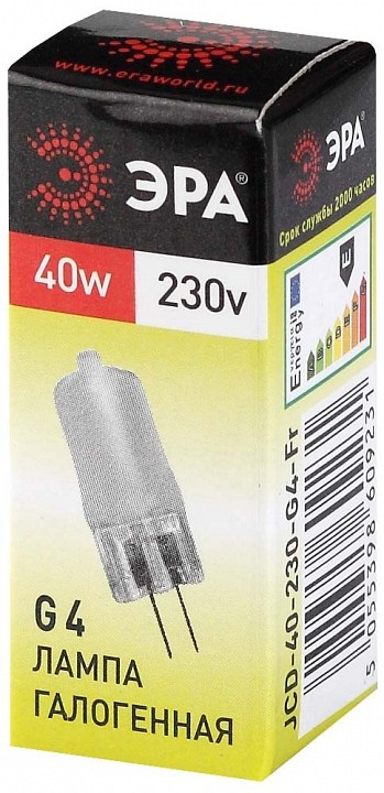 Лампа галогеновая Эра  G4-JCD-40W-230V-FR