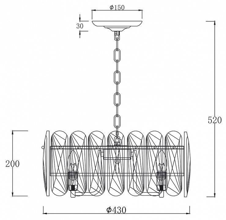 Подвесной светильник Escada Arabana 2114/6S Gold