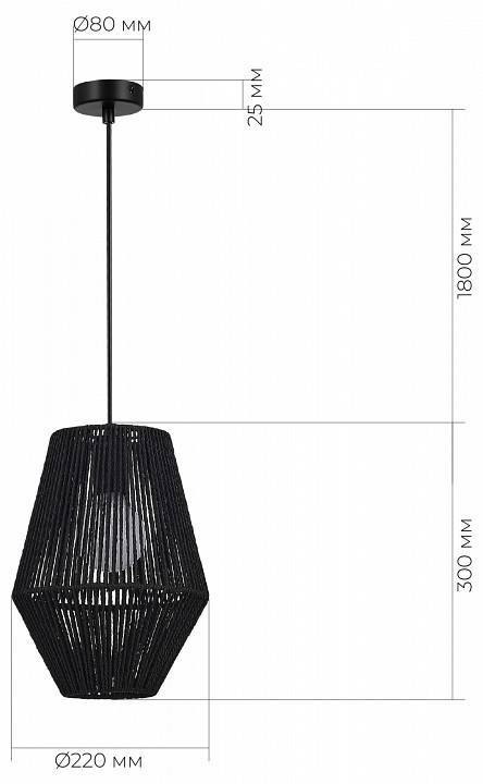 Подвесной светильник EVOLUCE ETTAN 1хE27 SLE6025-413-01