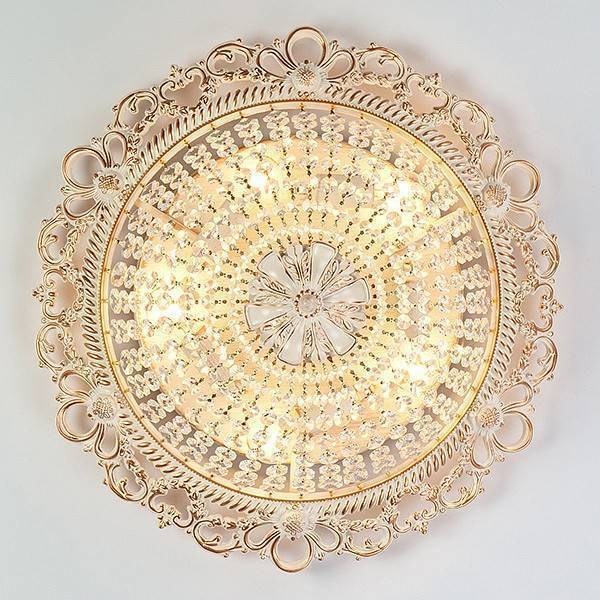 Накладной светильник Eurosvet Ajmeri 3298/5 белый с золотом хрусталь Strotskis 3298/5