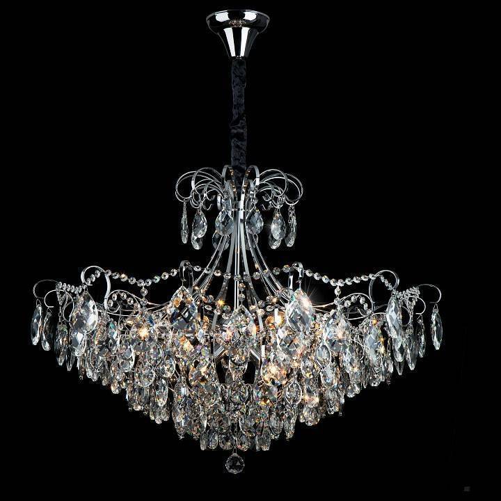 Подвесная люстра Eurosvet Crystal 10080/12 хром Strotskis 10080/12