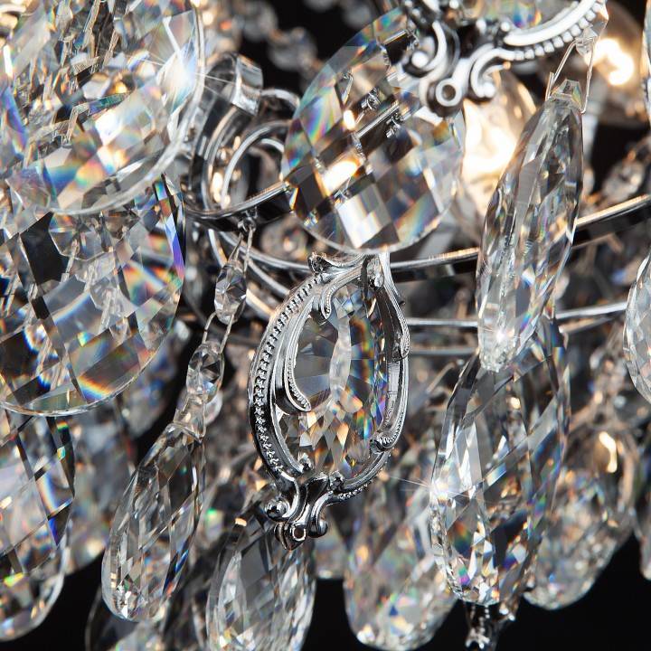 Подвесная люстра Eurosvet Crystal 10080/12 хром Strotskis 10080/12